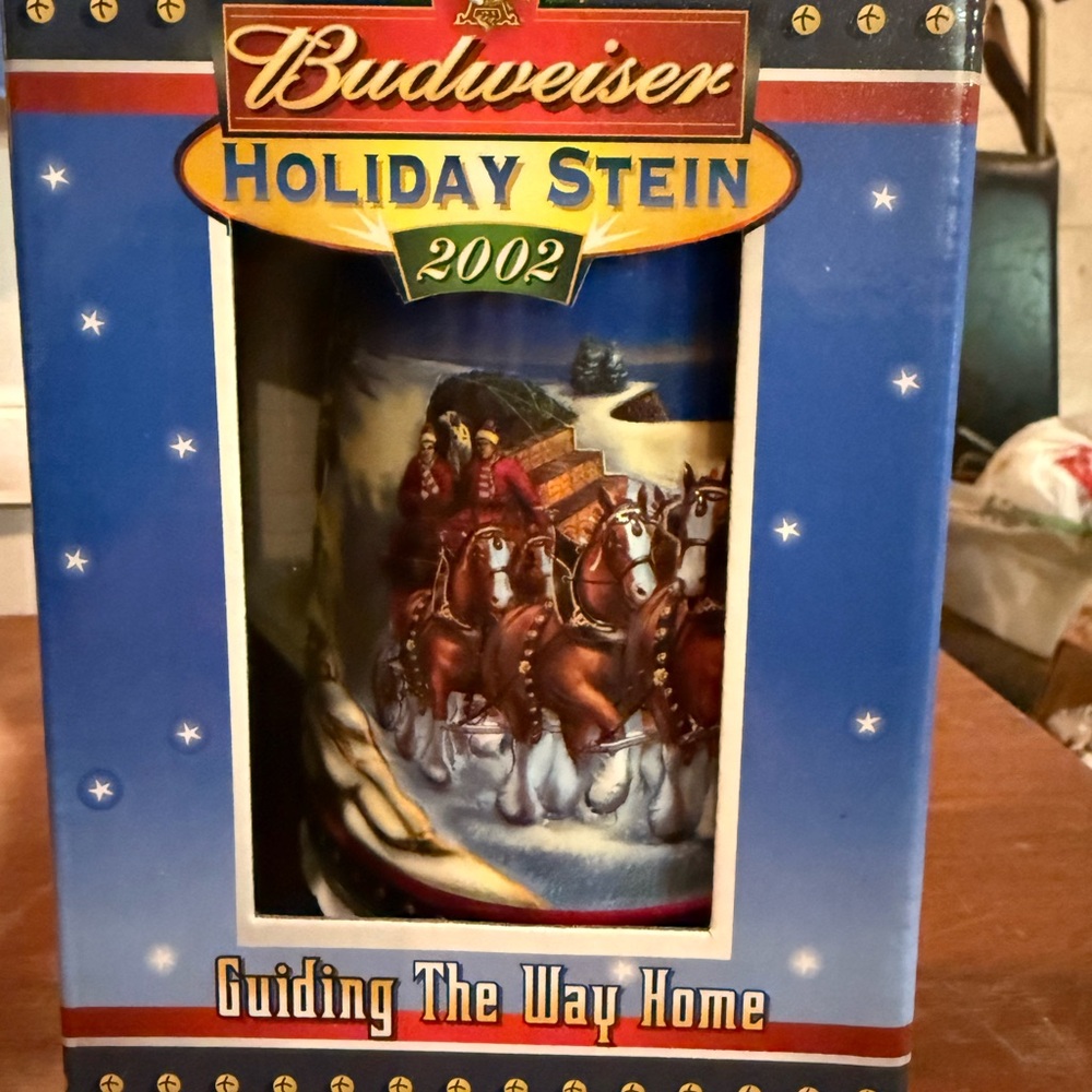 Budweiser Holiday Stein 2002